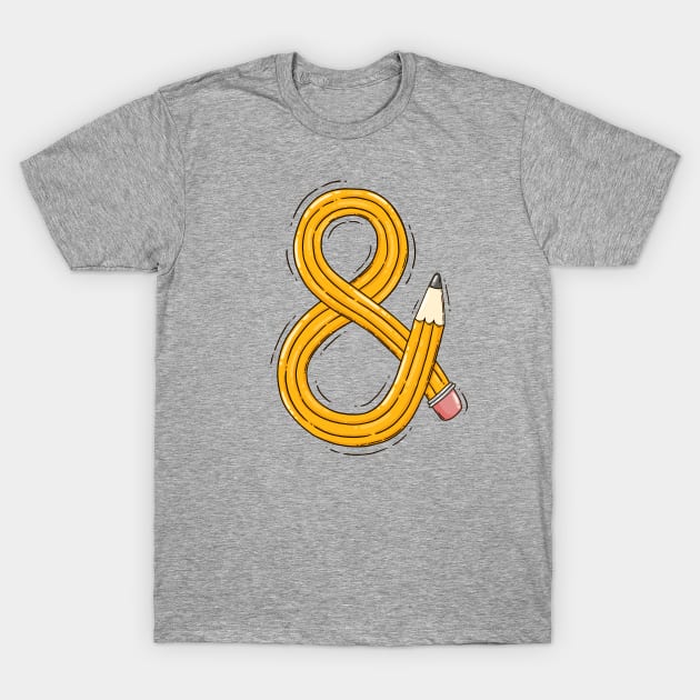 Ampersand. Twisted Pencil T-Shirt by Tania Tania